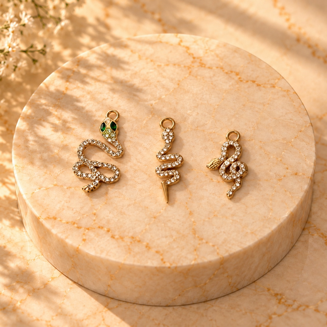 Crystal Serpent Charm Collection