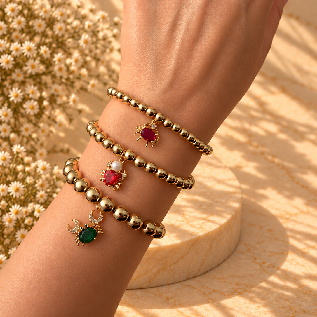 Jeweled Crab Charm Collection